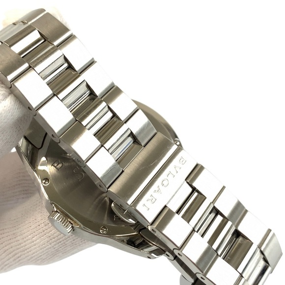BVLGARI Solotempo Silver Stainless Steel Watch ST37S, Quartz Movement, Dial, ...